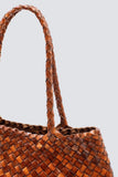 Dragon Diffusion Santa Croce Bag Big in Forest Green and in Tan;dragon Diffusion Woven Leather Bags; 