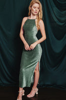 Velvet Halter Midi