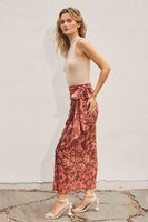 Dress Forum Clothing French Coast Midi Wrap Skirt Style FS10906-P1294 in Vintage Vineyard;Wine Floral Midi Wrap Skirt;Floral Midi Skirt; 