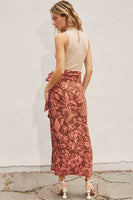 Dress Forum Clothing French Coast Midi Wrap Skirt Style FS10906-P1294 in Vintage Vineyard;Wine Floral Midi Wrap Skirt;Floral Midi Skirt; 