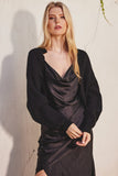 Dress Forum Clothing Relaxed Bolero Open Front Cardigan style FWJ11148 in Black; 