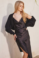 Dress Forum Clothing Relaxed Bolero Open Front Cardigan style FWJ11148 in Black; 