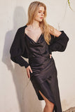 Dress Forum Clothing Relaxed Bolero Open Front Cardigan style FWJ11148 in Black; 