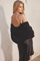 Dress Forum Clothing Relaxed Bolero Open Front Cardigan style FWJ11148 in Black; 
