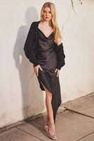 Dress Forum Clothing Relaxed Bolero Open Front Cardigan style FWJ11148 in Black; 