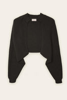 Dress Forum Clothing Relaxed Bolero Open Front Cardigan style FWJ11148 in Black; 