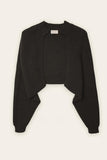 Dress Forum Clothing Relaxed Bolero Open Front Cardigan style FWJ11148 in Black; 