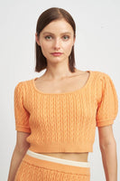 EN Saison Clothing Jodie Top Style IEA3636T in Peach; 