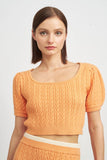 EN Saison Clothing Jodie Top Style IEA3636T in Peach; 