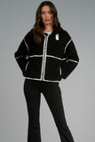 Elan Clothing Alpine Zip up Coat Style JK8172 in Black; 