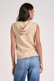 Elan Clothing Bridgette Sleeveless Hoodie Style SW11482 in Oatmeal; 