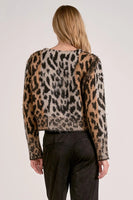 Elan Clothing Cheetah Cardigan Sweater Style SWP11515 in Brown Cheetah; Cheetah Printed Button Front Cropped fall cardigan sweater; 