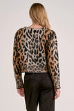 Elan Clothing Cheetah Cardigan Sweater Style SWP11515 in Brown Cheetah; Cheetah Printed Button Front Cropped fall cardigan sweater; 