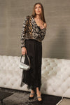 Elan Clothing Cheetah Cardigan Sweater Style SWP11515 in Brown Cheetah; Cheetah Printed Button Front Cropped fall cardigan sweater; 