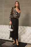 Elan Clothing Cheetah Cardigan Sweater Style SWP11515 in Brown Cheetah; Cheetah Printed Button Front Cropped fall cardigan sweater; 