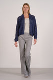 Elan Clothing Ava Hoodie Cardigan Style SW11601 in Navy; Open Weave Navy Zip Up Spring Hoodie; 