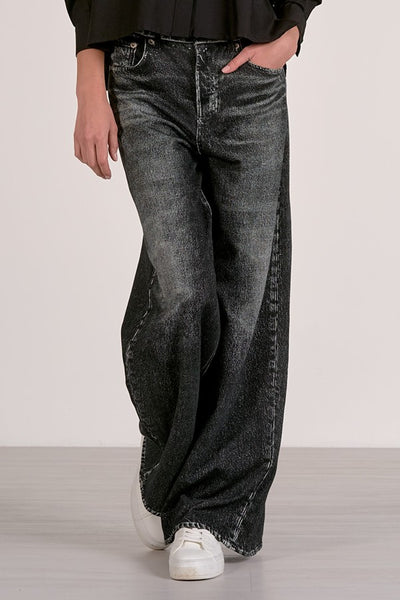 Elan Clothing Joy Sweatpant Jean Style JF2382 Gy-Wash in Grey Wash; JEan; Sweat Pant