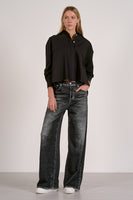 Elan Clothing Joy Sweatpant Jean Style JF2382 Gy-Wash in Grey Wash; JEan; Sweat Pant