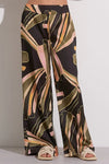 Elan Clothing Simi Pant Style SP2314 in Black Manila; Flowy Summer Wide LEg Pant