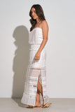 Elan Clothing Strapless Lace Maxi Dress Style VCL5961 in White; 