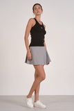 Elan Clothing Tina Tank Style TEP11610 in Black Bow; Black Tank Top with a single embroidered bow; 