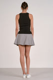 Elan Clothing Tina Tank Style TEP11610 in Black Bow; Black Tank Top with a single embroidered bow; 