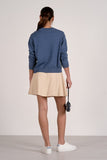 Elan Clothing Two-Tone Mock Neck Sweater Style SWB11593 in Light Teal Tea Color Block; Front to Back Color Block Sweater; 