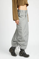 Emory Park Clothing Evelynn Maxi Skirt Style IMA9366S in Grey and Olive;Cargo Skirt;CArgo Maxi Skirt;Shirred Cargo Maxi Skirt; 