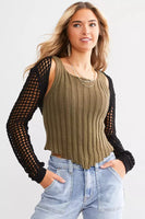 Emory Park Clothing Open Knit Bolero Style IMK8987T in Black;Crochet Bolero;crochet shrug;open knit shrug; 