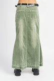 Emory Park Oakley Flared Midi Skirt Style IMK9089S in Olive; 