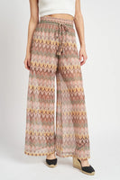 En Saison Clothing Joanne Crochet Pant Style IES3498P in Sage Multi; 