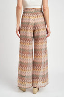 En Saison Clothing Joanne Crochet Pant Style IES3498P in Sage Multi; 