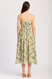 En Saison Clothing Linden Maxi Dress Style IEI4550D in Sage Emerald Yellow Floral; 
