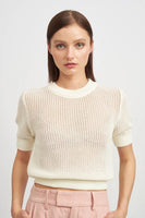 En Saison Clothing Vicki Top Style IEA3616T in White; 