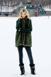 Fabulous Furs Weekender Zip Vest Style 14667 in Olive and in Stone; 