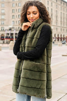 Fabulous Furs Weekender Zip Vest Style 14667 in Olive and in Stone; 