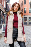 Fabulous Furs Weekender Zip Vest Style 14667 in Olive and in Stone; 