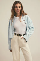 Favorite Daughter The Cropped Ex-Boyfriend Shirt Style fgz9rr1061 in sierra; 