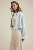 Favorite Daughter The Cropped Ex-Boyfriend Shirt Style fgz9rr1061 in sierra; 
