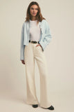 Favorite Daughter The Cropped Ex-Boyfriend Shirt Style fgz9rr1061 in sierra; 