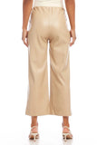 Fifteeen Twenty Clothing Adapt Wide Leg Cropped Pant Style 4F47015 in Beige;Wined LEg Faux Leather Cropped Pant; 