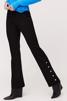 Fifteen Twenty Clothing Button Hem Pant Style 4F09089 in Black; 