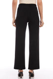 Fifteen Twenty Clothing Contrast Pocket Pants Style 3F36001 in Black;Chic Modern Women's Pant;Women's black Ponte Pant with contrast pockets; 