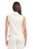 Fifteen Twenty Clothing Faux Leather Vest Style 1F47000 OWH in off White; 