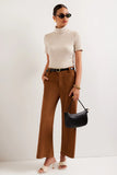 Fifteen Twenty Clothing Jana Short Sleeve Turtleneck Top style 3F56009 in Camel; The Perfect Short Sleeve Turtleneck to go with trousers, jeans and skirts.
