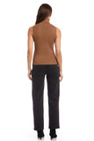 Fifteen Twenty Clothing Kelli Turtleneck Sweater Style 3F89980 in Mocha; Brown Ribbed Sleeveless Fall Turtleneck top
