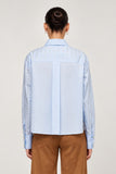 Fifteen Twenty Clothing Lisa Embellished Button Up Top Style 3F61701 SKY in Sky Blue; A Modern Classic Button front top with crystal embellishments