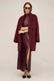 Fifteen Twenty Clothing Row Brushed Coat Style 3F34500 in Wine; 