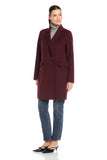 Fifteen Twenty Clothing Row Brushed Coat Style 3F34500 in Wine; 