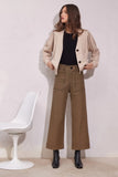 Fifteen Twenty Clothing Rylee Crop Pant Style 3F12505 HNT in Houndstooth;Fall Trouser;Fall Career Pant;Fall Houndstooth Trouser Pant; 